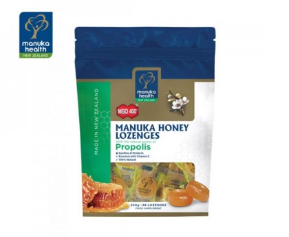 Manuka Health 蜜纽康 MGO400+麦卢卡蜂蜜蜂胶口味润喉糖 250克（58粒）